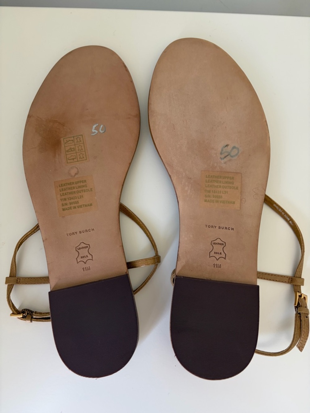 Tory Burch Capri Logo Sandals | Size 11 - Picture 9 of 12